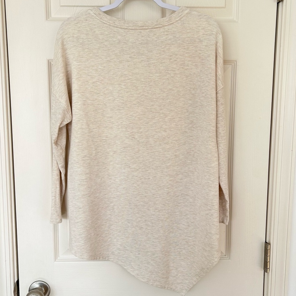 Soft Surroundings Ivory Asymmetrical Knit Lightweight Tunic - Picture 4 of 4